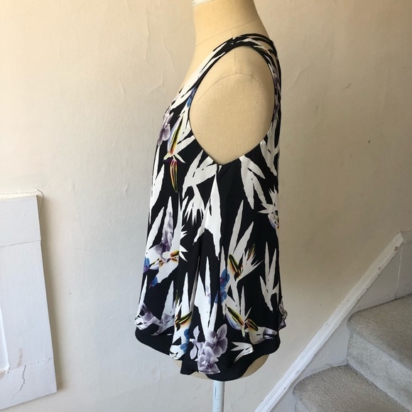 Nicole Miller Hummingbird Silk Strappy Back Tank - Picture 6 of 8